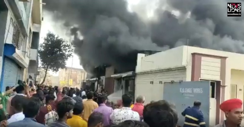 Massive fire breaks out at RO plant in western India, rescue undergoing