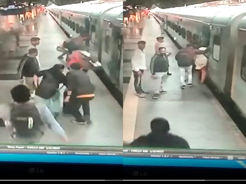 Cop’s vigilance saves life of woman who slipped while boarding train in western India