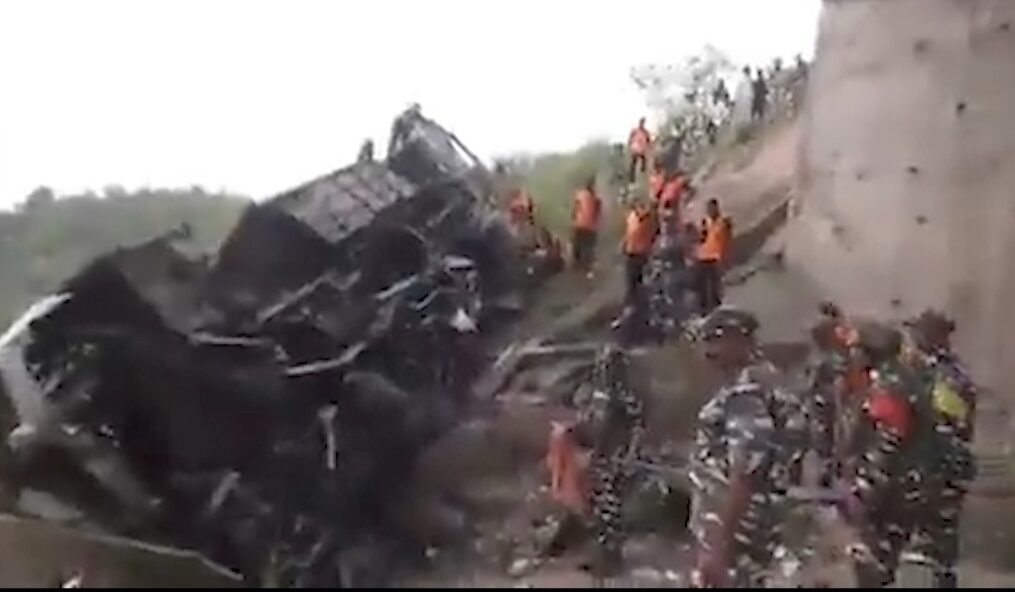 Overcrowded pilgrim bus plunges into gorge in northern India, 55 injured