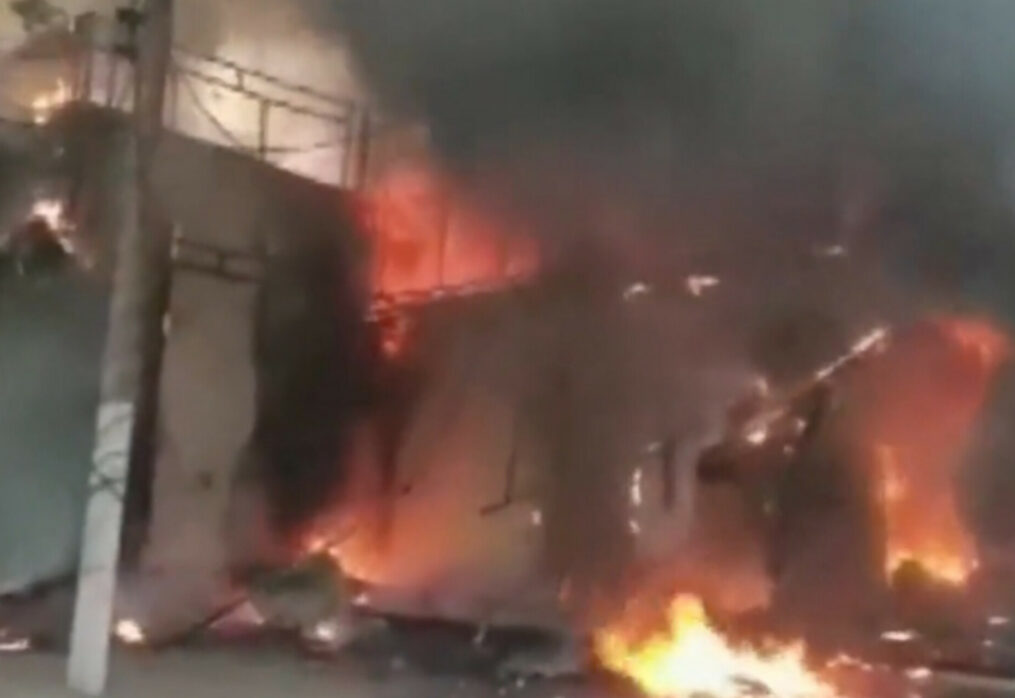 Massive fire engulfs wine shop in northern India, doused after over an hour