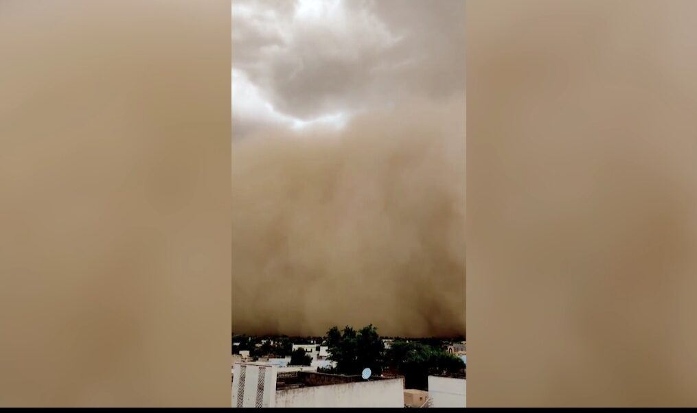 Skies turn dark as heavy dust storm engulfs major parts of the state in northern India