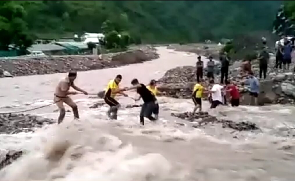 SDRF saves 100 lives after heavy rain destroys bridge in northern India