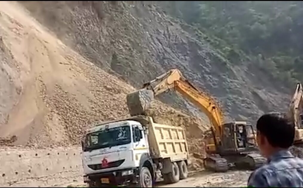Restoration work underway after landslide occurs on national highway in northern India