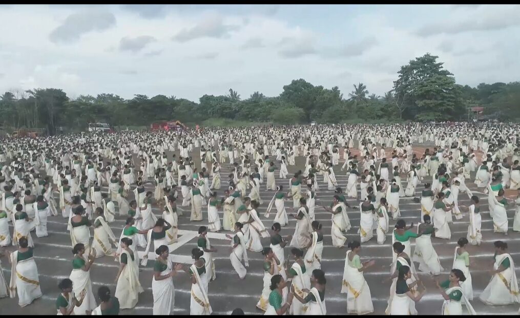 Women in southern India script world record with traditional dance performance