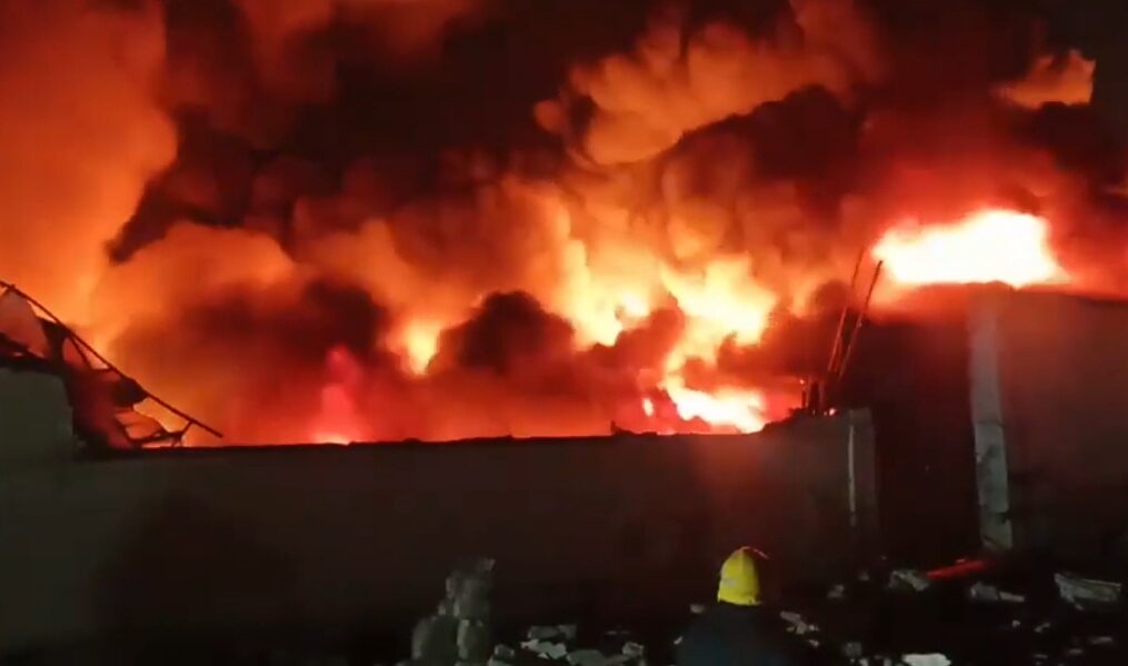 Massive fire breaks out at plastic warehouse in southern India