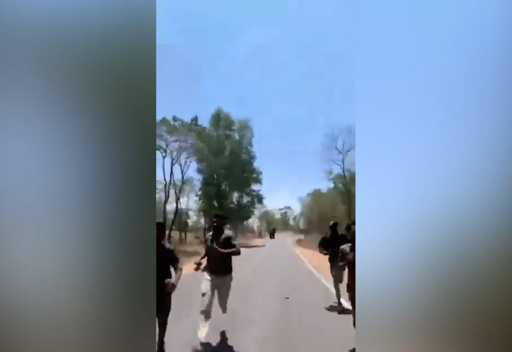 Elephant chases away forest guards of national park in southern India