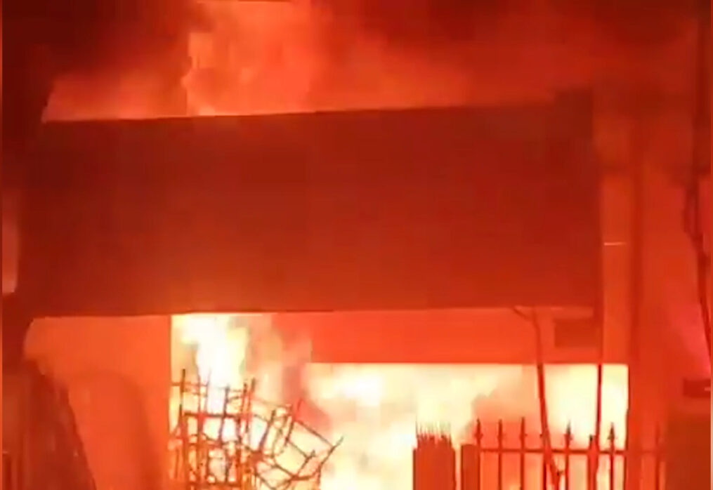 Fire engulfs furniture showroom in northern India, no casualties reported