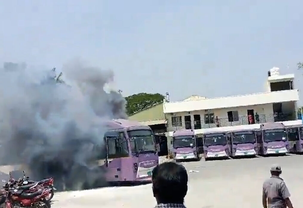 Electric bus catches fire in southern India, raises safety concerns