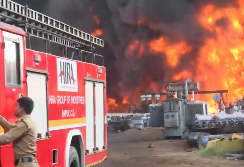 Massive fire breaks out at power distribution company in central India