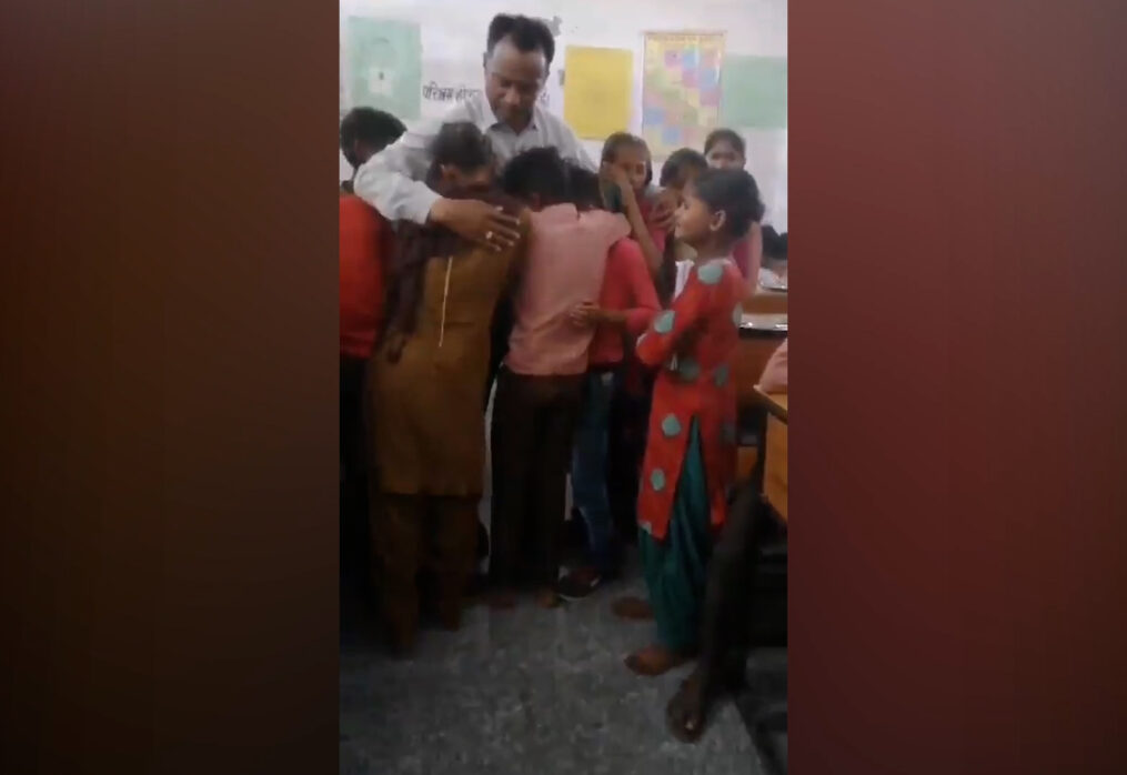 Students distraught over teacher’s transfer from school in northern India