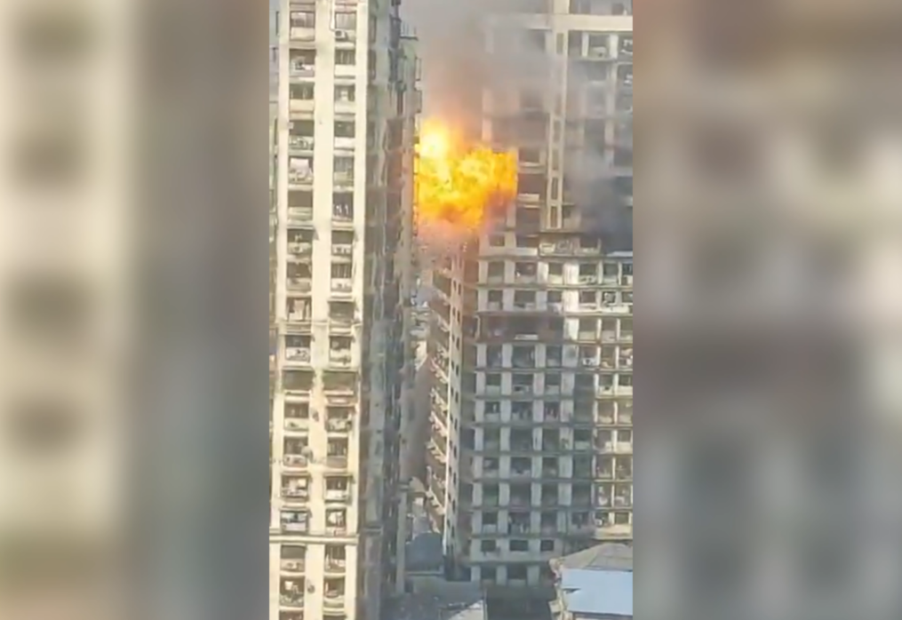 Cylinder explosion sparks massive fire in 22-story Mumbai building