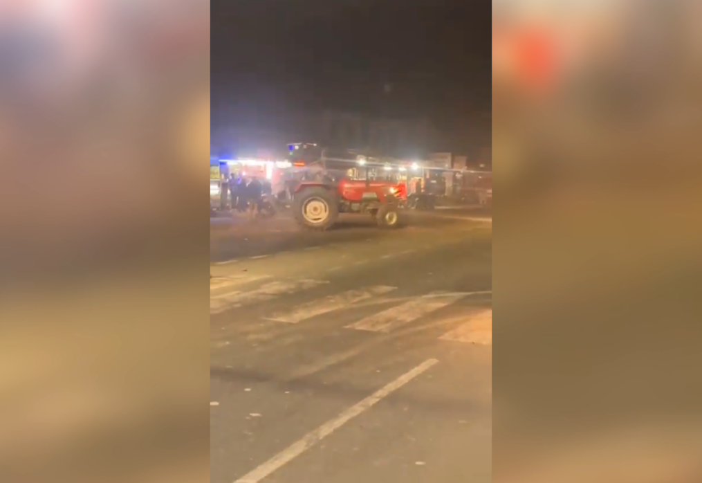 Tractor stunts create chaos on highway, bike rider’s near-miss sparks outrage