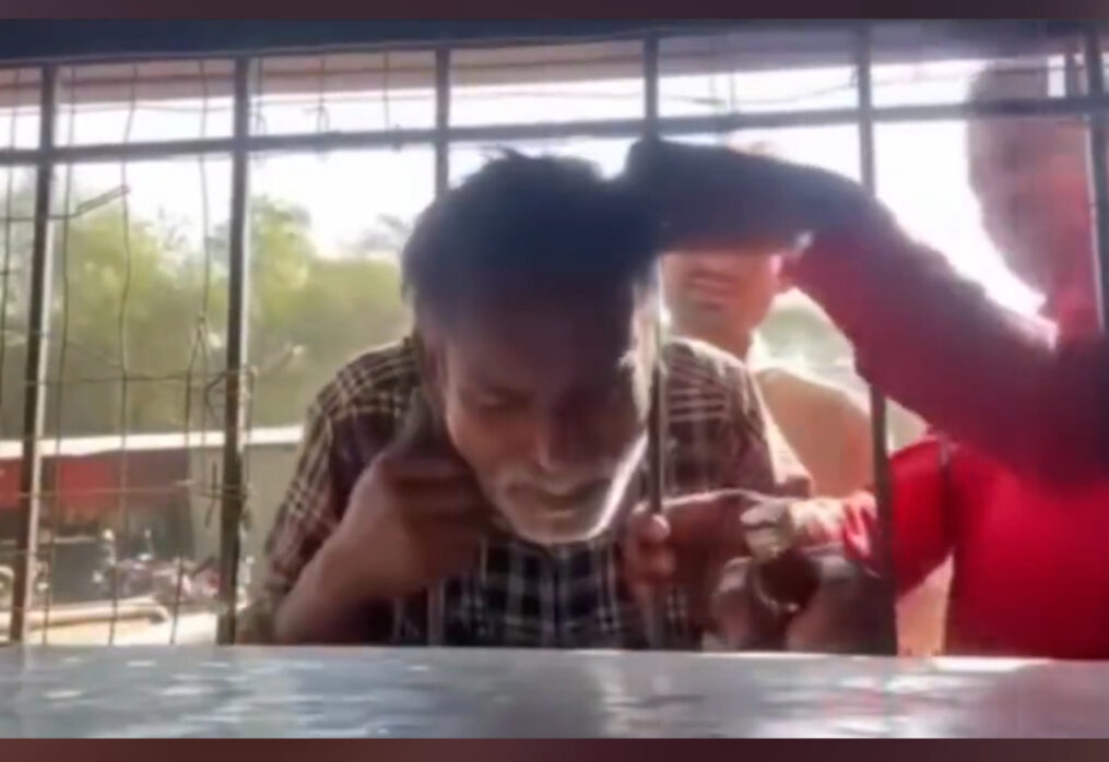 Bizarre moment! Drunk man gets head stuck in liquor shop grill while trying to grab bottle