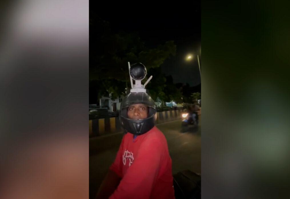 Helmet becomes shield of survival as man installs camera, fearing sudden attack from hostile neighbors
